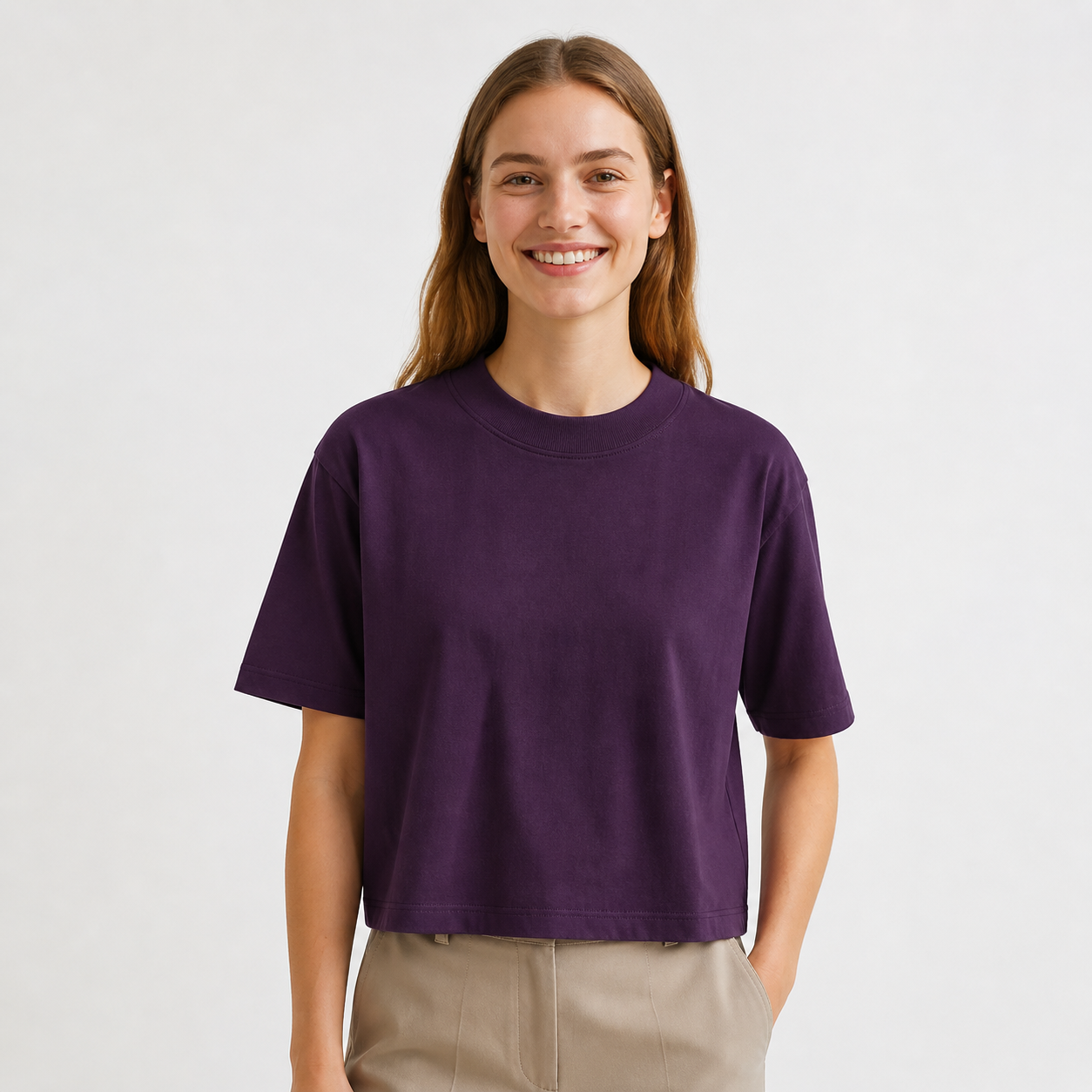 Boxy Fit T-Shirt purple