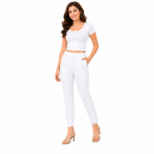 Cotton Lycra Potli Pant with Pocket