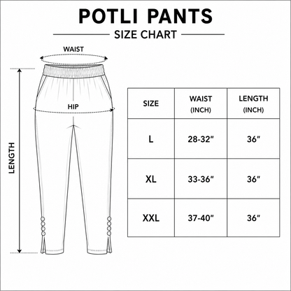 Cotton Lycra Potli Pant with Pocket