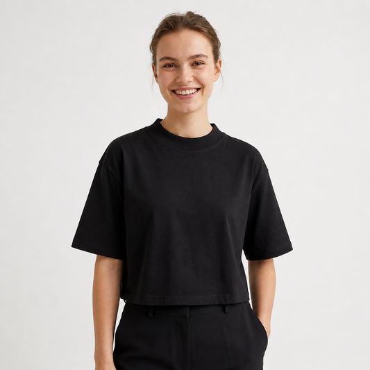 Boxy Fit T-Shirt Black