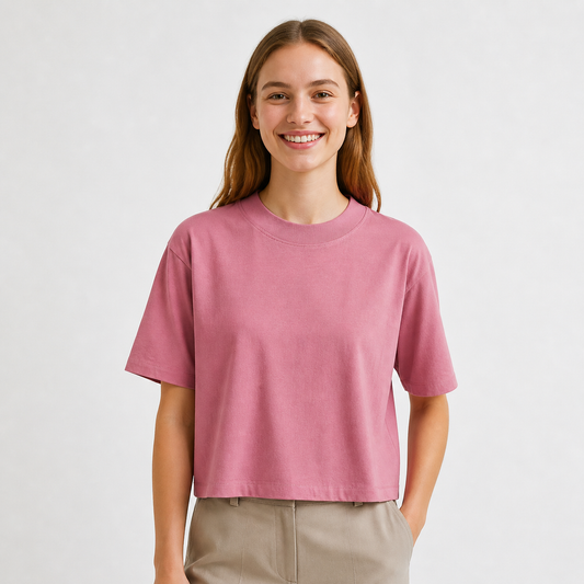 Boxy Fit T-Shirt Pink
