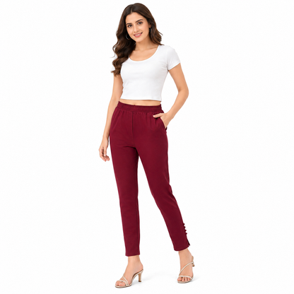 Cotton Lycra Potli Pant with Pocket