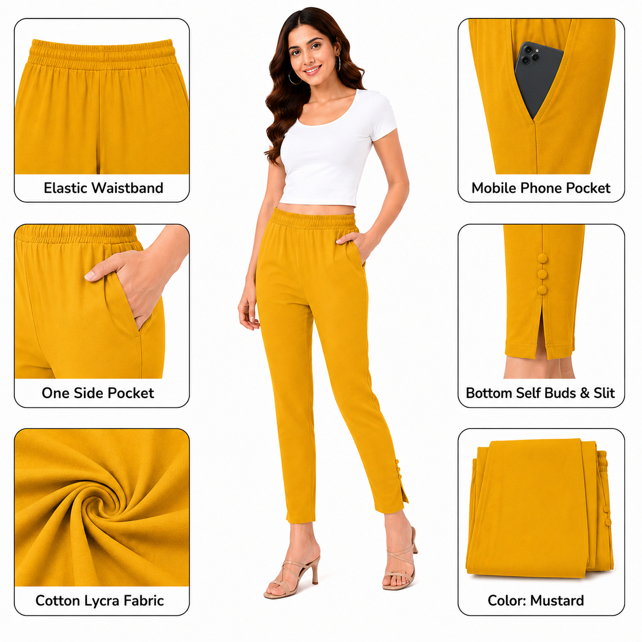 Cotton Lycra Potli Pant with Pocket