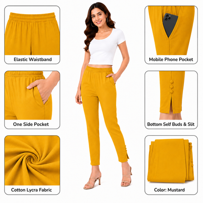 Cotton Lycra Potli Pant with Pocket