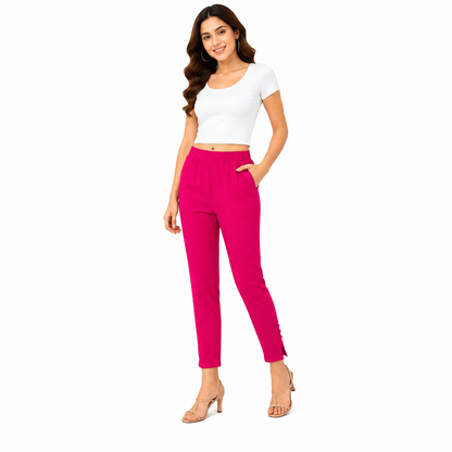 Cotton Lycra Potli Pant with Pocket