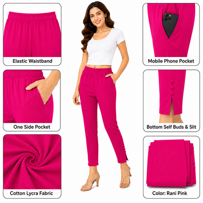Cotton Lycra Potli Pant with Pocket