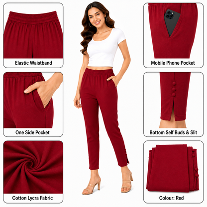 Cotton Lycra Potli Pant with Pocket